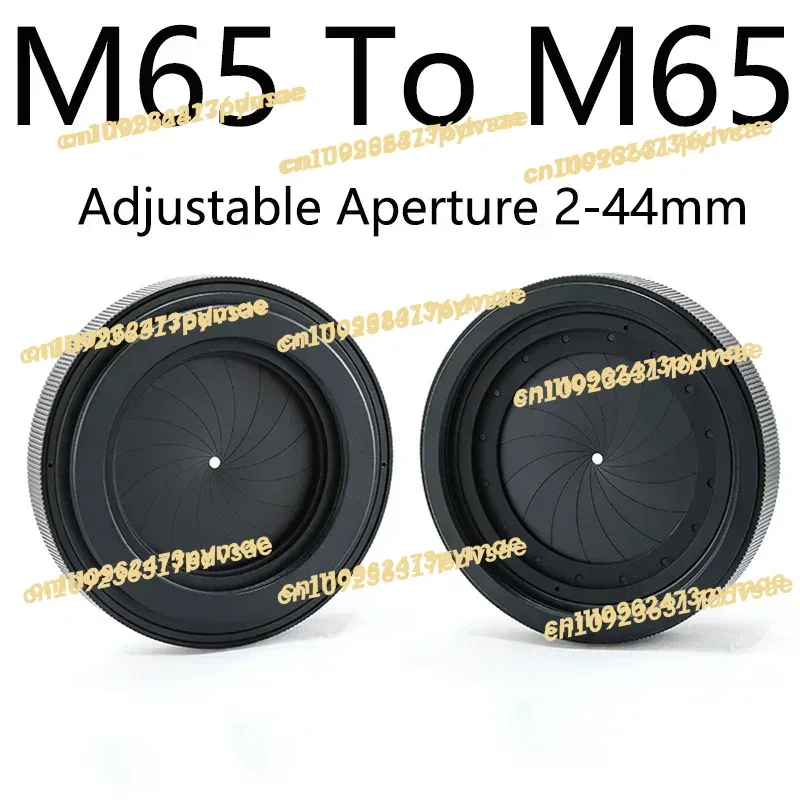 Lens Adapter Ring - 2025 Einstellbare Blendenöffnung 2-44mm Irisblende M65