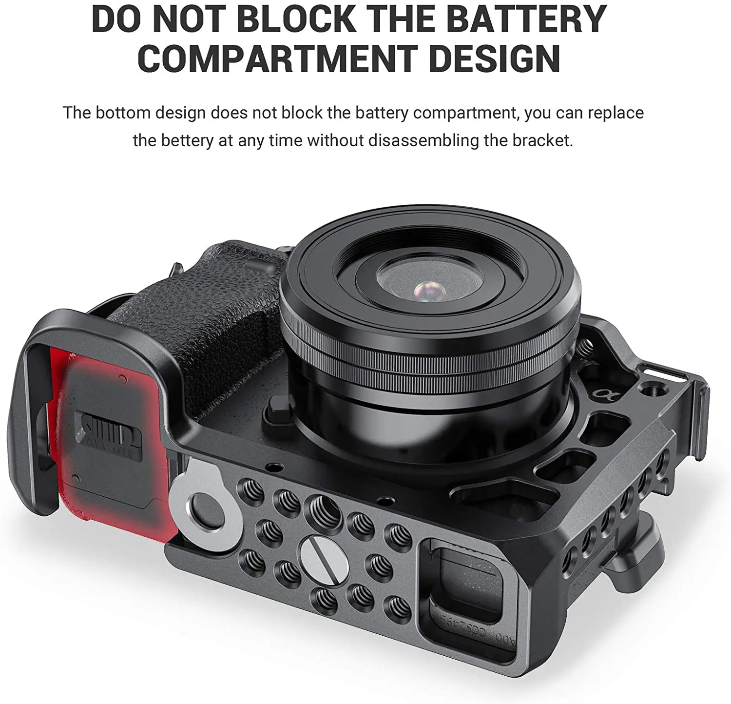 Camera Cold Shoe - SmallRig 2493 A6600 Kamerakäfig für Sony