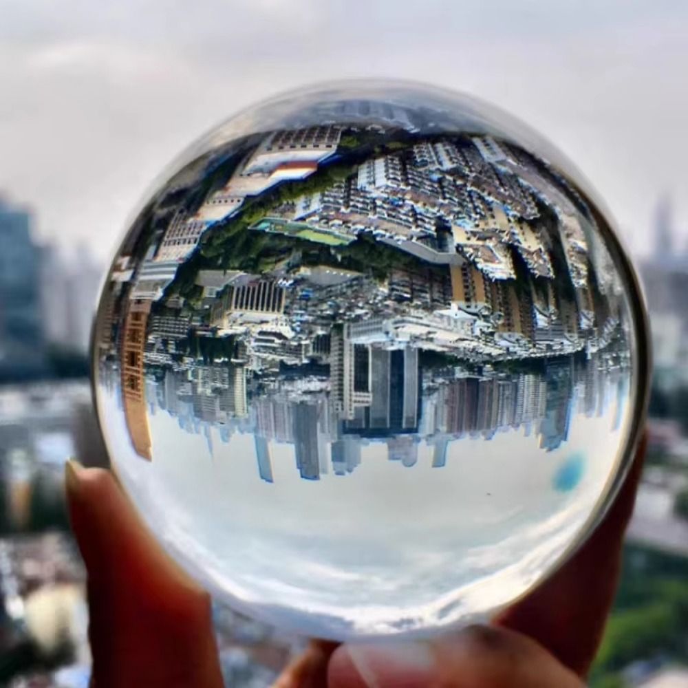 Lens Ball Crystal - Tischdekoration Runde Kristallglaskugel Transparente Glatte Feng