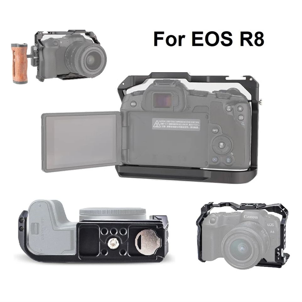 Camera Cold Shoe - Schutzrahmen-Kamerakäfig für Canon EOS R8 mit