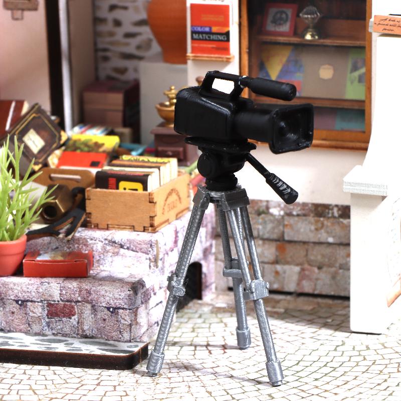 Photography Videos Free - Mini-Videokamera-Stativ Modell im Maßstab 1:12 Puppenhaus