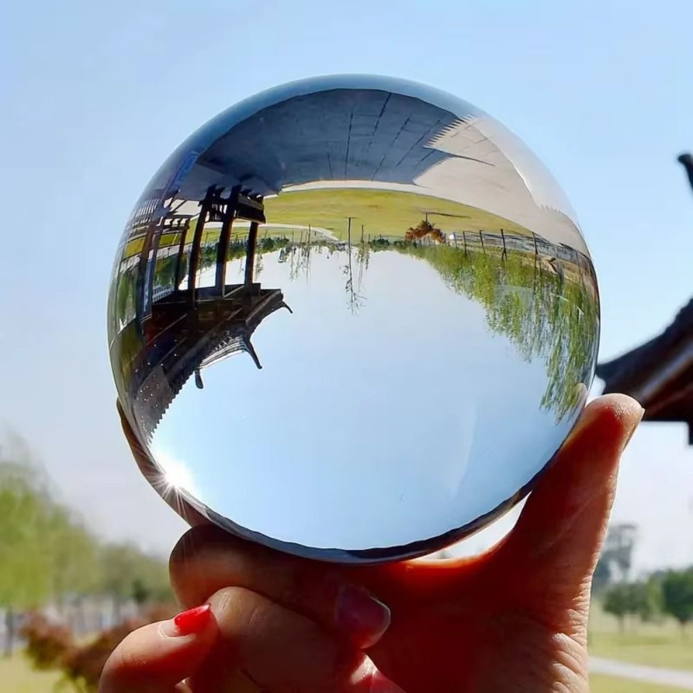 Lens Ball Crystal - Runde Kristallglaskugel, ultraklar, glatt, dekorative Kristallkugeln,