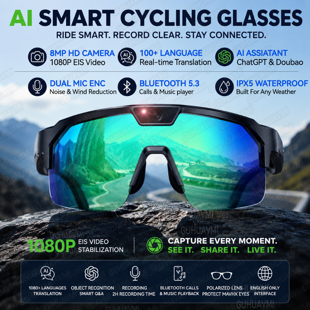 Photography With Ai - 2026 Upgrade Smart-Brille mit 8MP Foto-