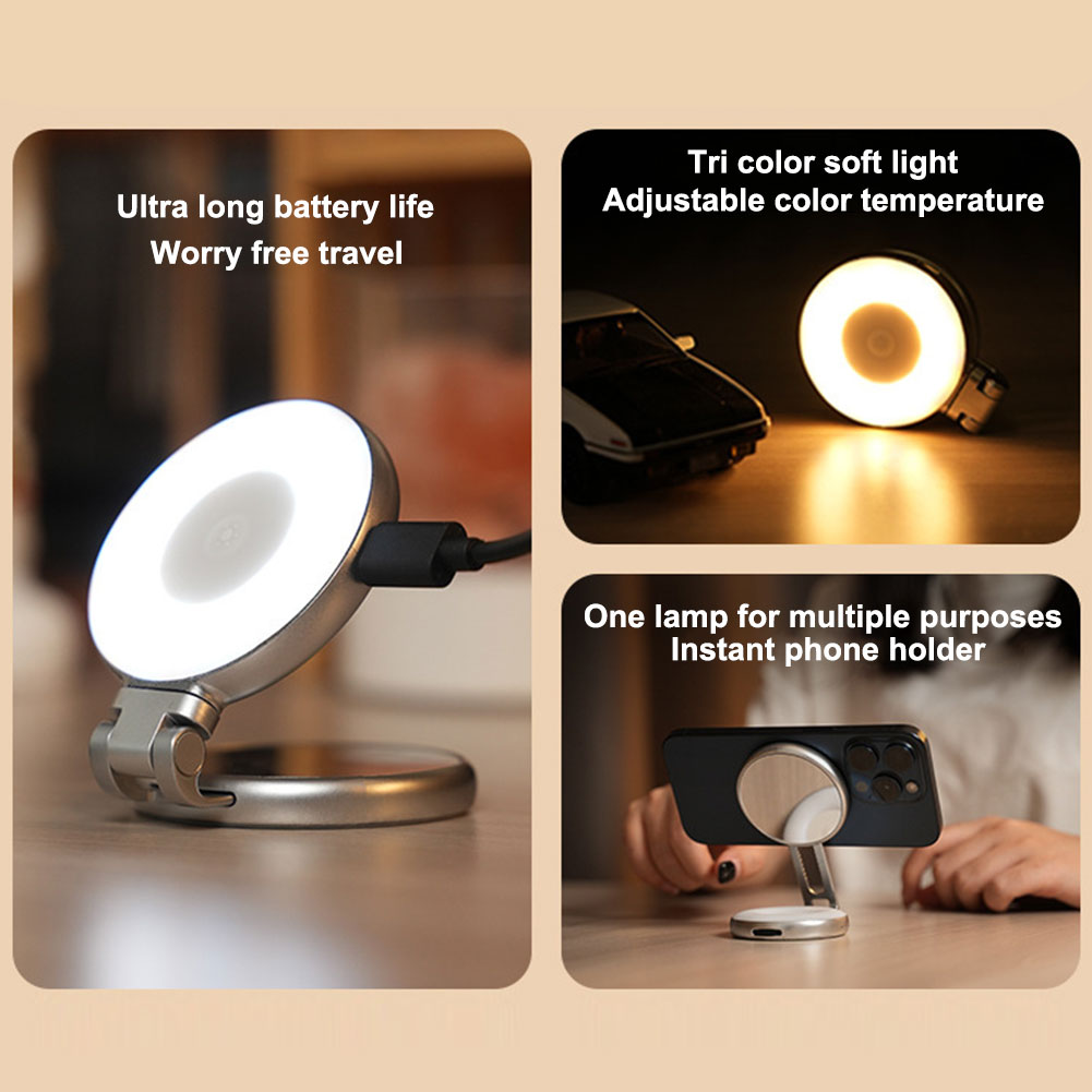 Photography Videos Free - 3-in-1 Magnetisches Selfie-Licht mit Spiegel LED-Aufhellungslicht