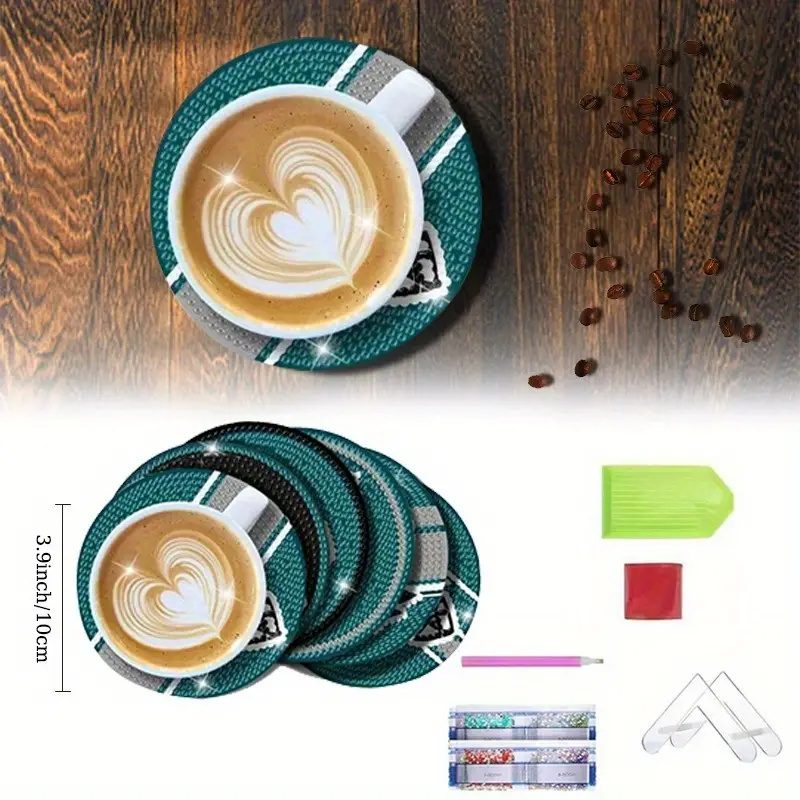 Photography Geometry - 6/Set DIY Diamant Malerei Untersetzer rutschfeste
