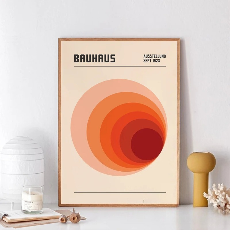 Orange Bauhaus Retro Kunstdruc – Photography Geometry Bewertung und Preis