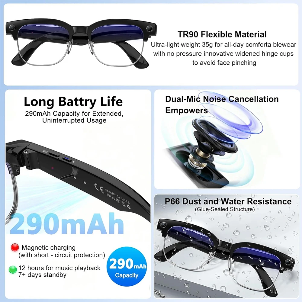 4K Smart AI-Brille mit 8MP-Kam – Photography With Ai Bewertung und Preis