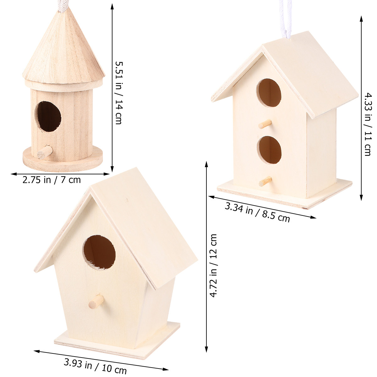 3-teiliges Vogelnest-Ornament- – Photography Yellow Light Bewertung und Preis
