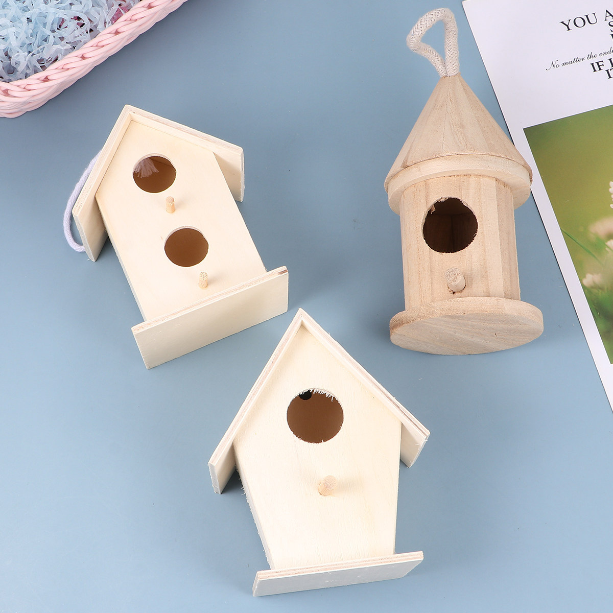 3-teiliges Vogelnest-Ornament- – Photography Yellow Light Bewertung und Preis