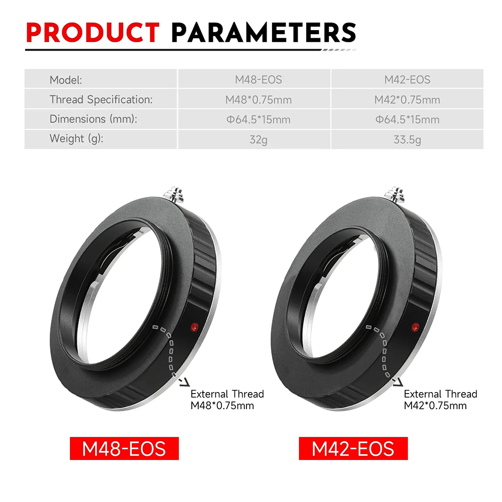 EYSDON M42/M48 auf EOS Kamera- – Lens Adapter Ring Bewertung und Preis