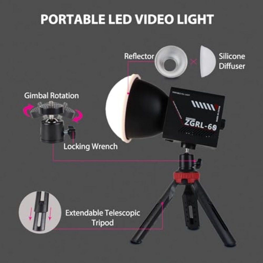 60W COB LED-Videoleuchte, trag – Photography Videos Free Bewertung und Preis