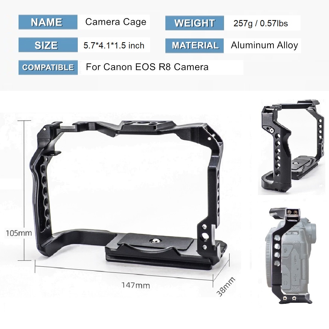 Schutzrahmen-Kamerakäfig für C – Camera Cold Shoe Bewertung und Preis