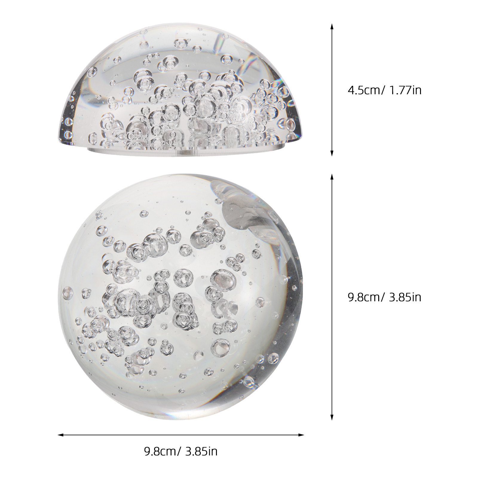 Halbkreisförmige Kristalldekor – Lens Ball Crystal Bewertung und Preis