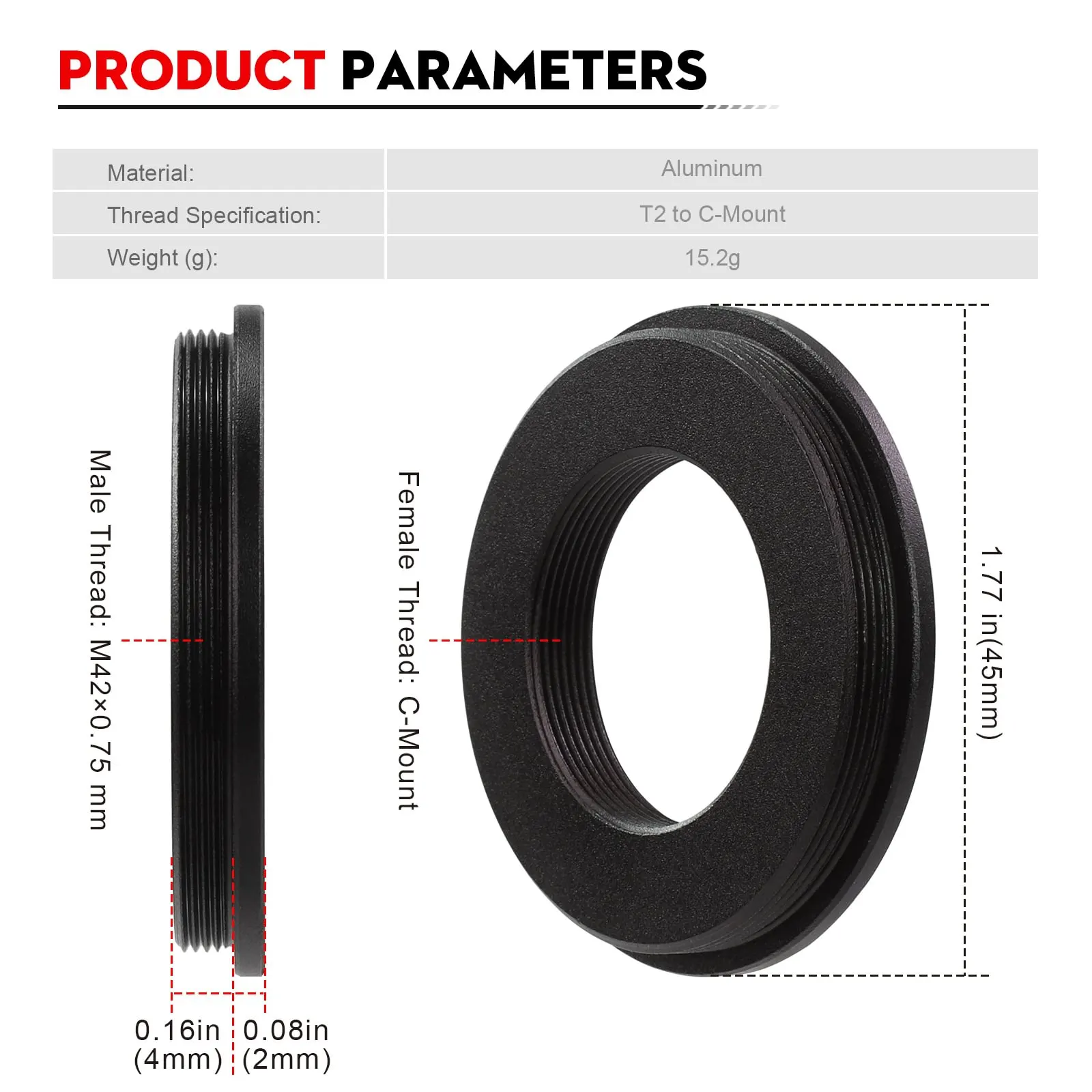 Datyson M42x0,75 Stecker auf C – Lens Adapter Ring Bewertung und Preis