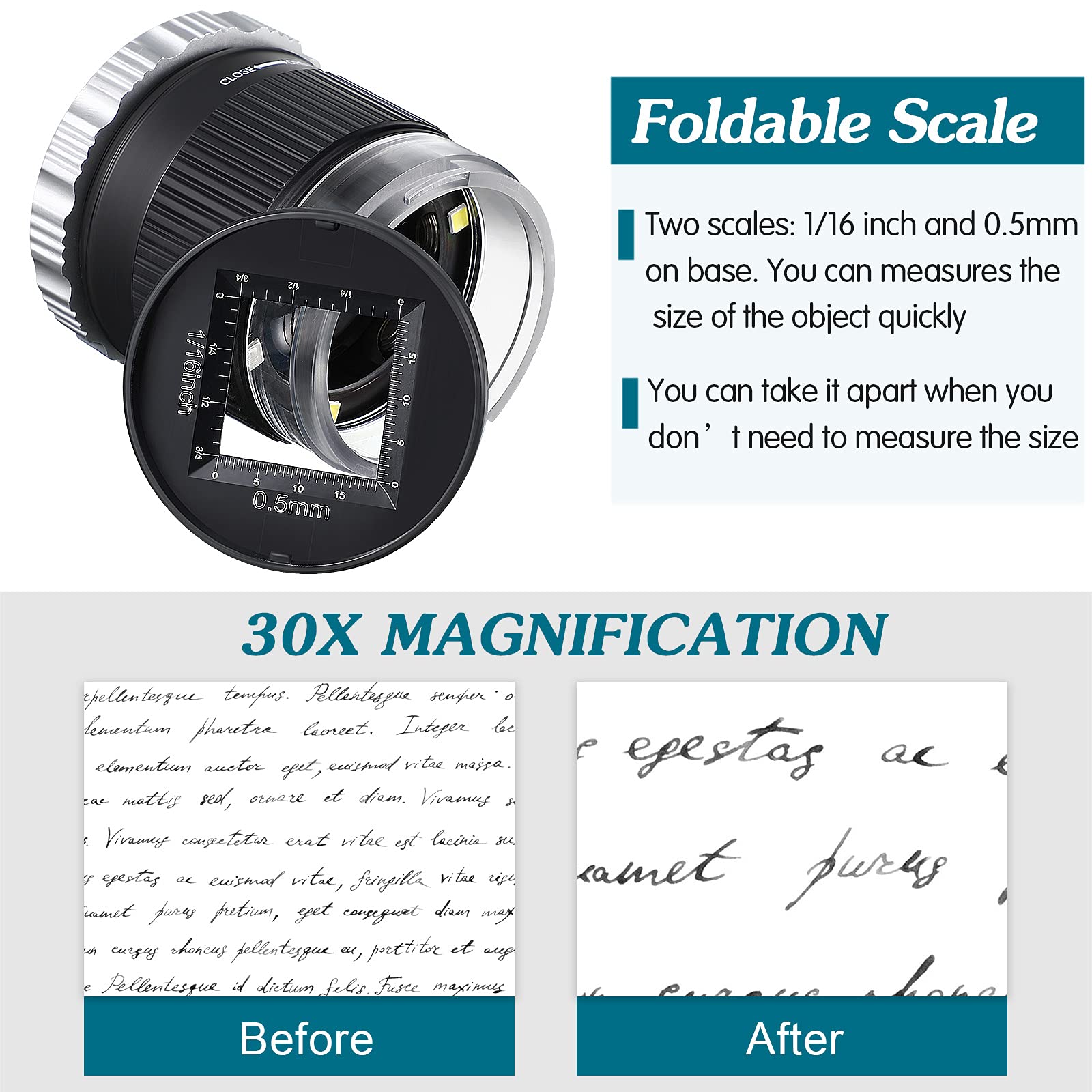 30-fache Taschenlupe mit Skala – Eye Piece Magnifier Bewertung und Preis